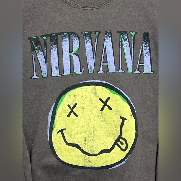 ✨NIRVANA Gray Crewneck Sweater Iconic Design - Picture 2 of 7